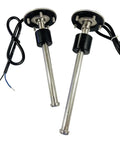 Diesel Fuel Water Level Sensor With Reed Switch, Eight Point Five Inch Sending Unit, SAE Five Hole Mount, Nonlinear Output, Standard American Output 240 To 30 Ohm, 12V To 24V Operation, Includes Gasket And Screws, shown with wires