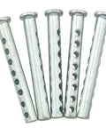 Five-Piece Multi-Hole Clevis Pins Set, 1/4 Inch Diameter, 2 Inch Length, Eight-Hole Eye Pins, Zinc Galvanized Steel
