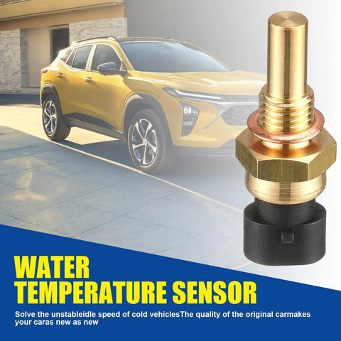 Sodcay 1-pack engine temperature sensor with plug; gold metal body and black connector.