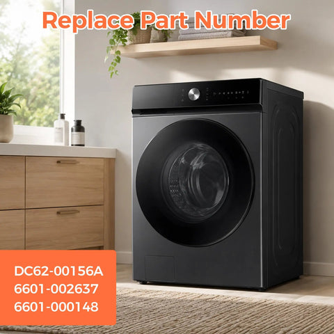 Heavy Hitter Washer Bearing And Seal Kit For Samsung Front Load Washers Replacement DC62-00156A 6601-002637 6601-000148 on modern laundry machine.