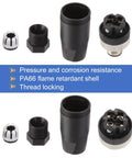 Components of Two Pack M12 4 Pin Male Aviation Connector Wire Plug A Coding 12mm Circular Sensor Connector Waterproof IP67