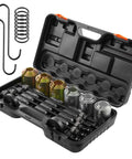 Pull And Press Sleeve Kit For Auto Repair Pro Grade 26 Pcs Steel Bush Removal Tools with carrying case, open view