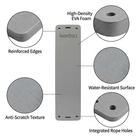 Premium EVA Foam Docking Cushion Protector for Boats and Yachts with reinforced edges, water-resistant surface, integrated rope holes.