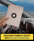 Heavy Duty MagSafe Car Mount And Tablet Holder With Extra Strong Magnets 2.5X Stronger Grip For iPhone 12 And Newer in car