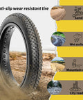 20x3.0 Inch Foldable Fat Bike Tire Replacement For E Bike And MTB On Road And Off Road With Aggressive Tread for traction