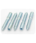 Heavy Duty M8 X 50mm Double Headed Hanger Bolts 12 Pieces Zinc Plated Carbon Steel Shoulder Screws shown individually.