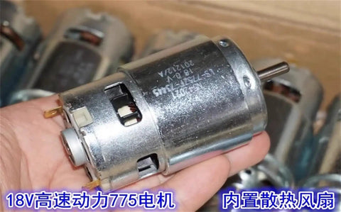 Beefy High Speed DC Motor 12V/18V Ready With 17000 RPM, Big Torque For DIY Projects, RC Cars, And Robotics held in hand