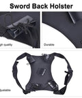 Adjustable leather Dual Sword Back Holster for katana with sturdy construction and laces for cosplay and everyday use.