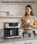 12 Cup Programmable Dual Coffee Maker With Single Serve And Multi Brew Modes For K Cup Pods And Ground Coffee, 1000W Fast Brew