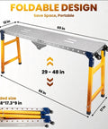 Heavy Duty Rolling Welding Station With Rock Solid Locking Casters And Rust Proof Galvanized Plate Top adjustable steel build with foldable design.