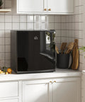 1.1 Cubic Foot Countertop Mini Freezer In Sleek Black Featuring Removable Shelves To Handle Your Daily Frozen Stash Effortlessly In Dorms Apartments Or Home Offices While Saving Precious Counter Space on kitchen countertop.