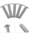 20 Piece M8x35 Hex Socket Head Cap Screws Set For Cat Tree Replacement And Furniture Connectors, fully threaded bolts displayed