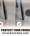 Non Slip Furniture Pads 24 Pack Two Point Five Inch Self Adhesive Rubber Grippers on hardwood floor preventing scratches and sliding