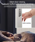 Cast Aluminum Door Closer With Adjustable Hydraulic Soft Close And Smart Closing Detection For Hands Free Auto Close, 24 Inch