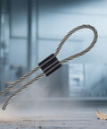 One Eighth Inch Aluminum Crimp Loop Sleeve Set Black Cable Ferrule For Wire Rope Crimps M3 50 PCS Rust Resistant Aluminum Durable Easy Crimp Heavy Duty Build For DIY Projects Repairs Fishing Camping Cables on wire rope loop