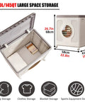 Super Roomy Foldable Storage Bin With Secure Lid And Smooth Rolling Wheels Heavy Duty Plastic Closet Organizer 160 Liter open top view with clothes and blankets inside.