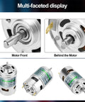Beefed Up 12V High Torque DC Motor Upgrade Kit With Bracket, Dual Ball Bearings, 20,000 RPM, Quiet Operation, 2 Pack