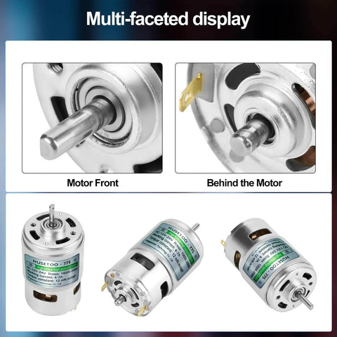 Beefed Up 12V High Torque DC Motor Upgrade Kit With Bracket, Dual Ball Bearings, 20,000 RPM, Quiet Operation, 2 Pack