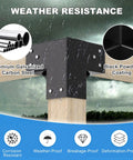 4x4 Pergola Bracket Kit 8 Pack With 3 Way Right Angle Corner Brackets And Post Base showing weather resistance features