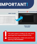 12 By 6 Inch Duct Opening Register Vent Cover With Adjustable Single Deflection Aluminum HVAC Grille size guide diagram.