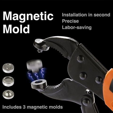 Snap Fastener Setter Tool Kit With Ten Sets And Fifty Snaps One Hand Punch Die Included All In One Repair Kit for fabrics