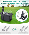 Heavy Duty Golf Cart Ball Washer And Club Head Cleaner Kit Rear Mount showing rinse bucket and installation hardware options.