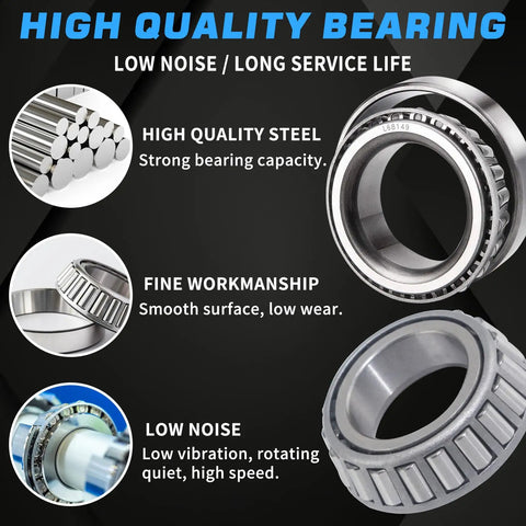 Trailer Hub Bearing Kit For 3500Lbs Tapered Axles From 1-1/16 Inch To 1-3/8 Inch Spindle Includes high quality steel bearings