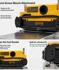 Kick Ass Screw Mount Power Cable Bracket For Dewalt DW735 Woodworking Planer with secure screw attachment and cord routing design.