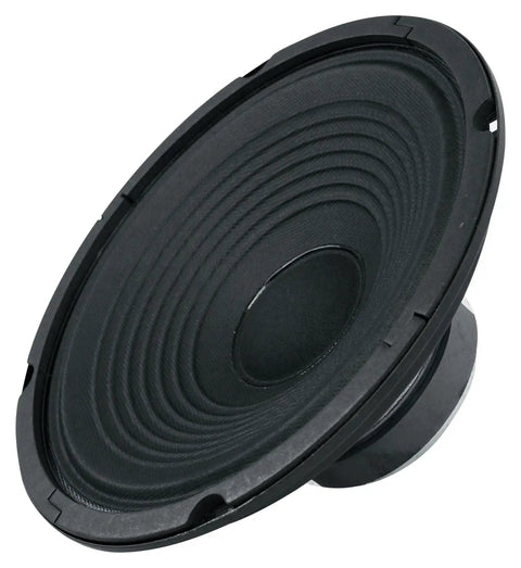 Eight 15 8 Ohm Guitar Speaker Upgrade For Compact Amps With 15 Watt Ceramic Magnet, side angle view of the black speaker cone.