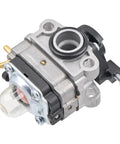 Carburetor Kit Replacement For Ryobi 25Cc 2 Cycle Trimmers RY251PH RY252CS RY253SS RY254BC, metal carburetor unit close-up