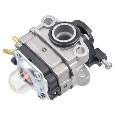 Carburetor Kit Replacement For Ryobi 25Cc 2 Cycle Trimmers RY251PH RY252CS RY253SS RY254BC, metal carburetor unit close-up