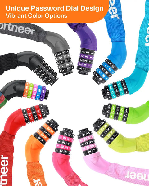 Keyless 5 Digit Bike Lock For Bikes Motorcycles Scooters And Gates With High Security Combination Dial Colorful Display