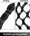 Tough As Nails Ground Stabilizer Grid for lawn and slope erosion control folded and unfolded, durable polyethylene material.