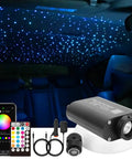 Dope Fiber Optic Star Headliner Kit For Cars With RGBW LED Lights 370 Pieces Over 9.8 Feet App And Remote Control Music Mode