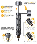 Diagram of 19-In-1 Magnetic Screwdriver Set With S2 Steel Bits For DIY Handyman And EDC Multitool showing features and torque