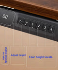 Adjustable Height Standing Desk With Four Memory Presets For Home Office Computer Workstation Natural Finish control panel showing digital screen and four height presets
