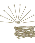 Bronze Tone Iron Eye Pins 50mm 21 Gauge 0.7mm For Jewelry Making Findings Diy Craft Necklaces Bracelets Earrings Head Pins 200 Pcs laid out