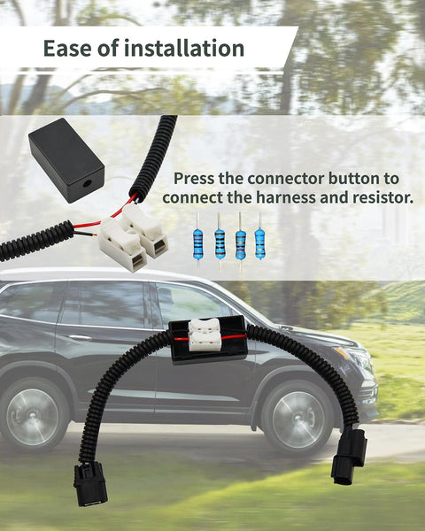 VCM Muzzler Harness Disable Kit For Honda 3.5L V6 With VCM Easy Install Plug And Play Replacement For Acura shown with connectors