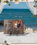 Top Tier Wooden Picture Frame For Wedding Unity Ceremony With Sweet Retro Love Locks And Keys Fits 4X6 Photos displayed by ocean.