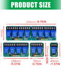Eight Channel Transmit Component Board For 5V DC Load Control And Smart Home Networking, Plug And Play Setup, No Brainer Easy Install, Built To Last, High Performance Automation Hub Pro size chart showing 248mm x 72mm board