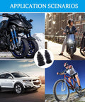 60 Piece Tire Repair Kit With Rubber Plugs used on motorcycle, scooter, car, and bicycle in urban and rural settings