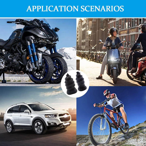 60 Piece Tire Repair Kit With Rubber Plugs used on motorcycle, scooter, car, and bicycle in urban and rural settings