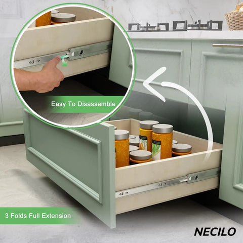 Slick Heavy Duty 12 Inch Stainless Steel Push To Open Drawer Slides Rustproof Waterproof Cabinet Tracks For Seamless Kitchen And Bathroom Storage Builds