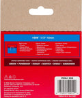 Badass T50 Heavy Duty Staples Featuring 1/2 Inch Legs And 3/8 Inch Crowns For Upholstery Construction Furniture Repairs And Crafts 1250 Pack back packaging showing ideal uses and compatibility.