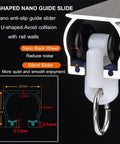 Heavy Duty Double Track Aluminum Sliding Barn Door Rail Kit Wall Or Ceiling Mounted Room Divider with U-shaped nano guide slide.