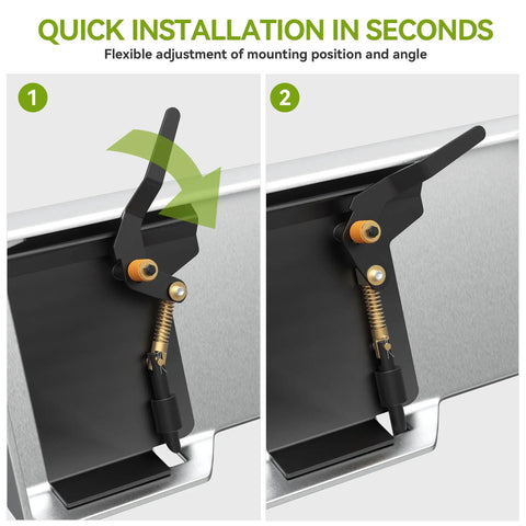 Universal Skid Steer Quick Tach Conversion Adapter weld-on details for mounting position adjustment.