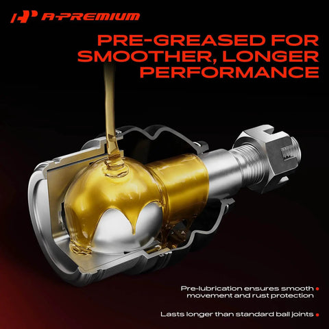 Front Lower Ball Joint Replacement For Honda Civic 1992 To 2000, Civic Del Sol 1993 To 1997, CR-V 1997 To 2001, Acura EL 1997 To 2000, Integra 1994 To 2001, Heavy Duty Suspension Part For A Smooth Tight Ride., pre-lubricated metal ball joint cutaway