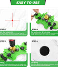 Diamond Hole Saw Kit With 10 Brazed Diamond Core Bits And Double Suction Cup Guide For Dialed In Dry And Wet Drilling Instruction Steps