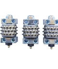 Beefed-Up 45 Pin Bush Hammer Replacement Heavy-Duty Roller With Holder for floor grinders, 3 pack, angled view