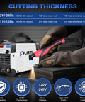 65 Amp Dual Voltage Plasma Cutter Machine 120V 240V Beast With IGBT Inverter High Frequency Touch Arc in use cutting metal